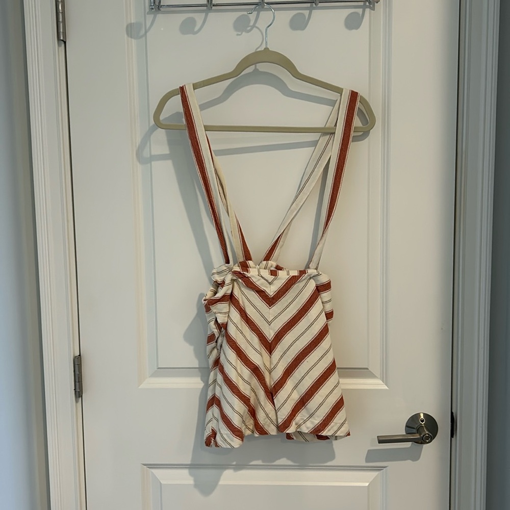 Striped Suspender Shorts